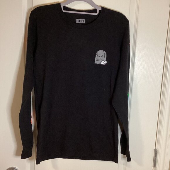 bt21 Other - BT21 Halloween Long Sleeve Graphic Cotton T-Shirt Size M Scary Goth Witchy